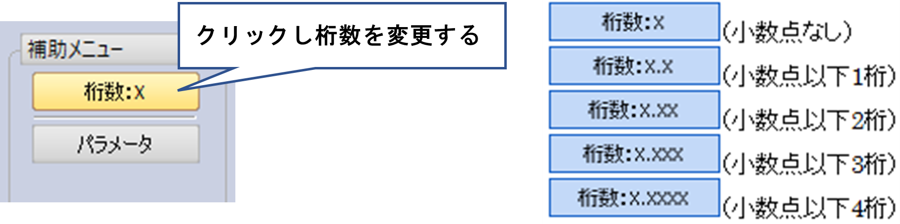 桁数設定のイメージ