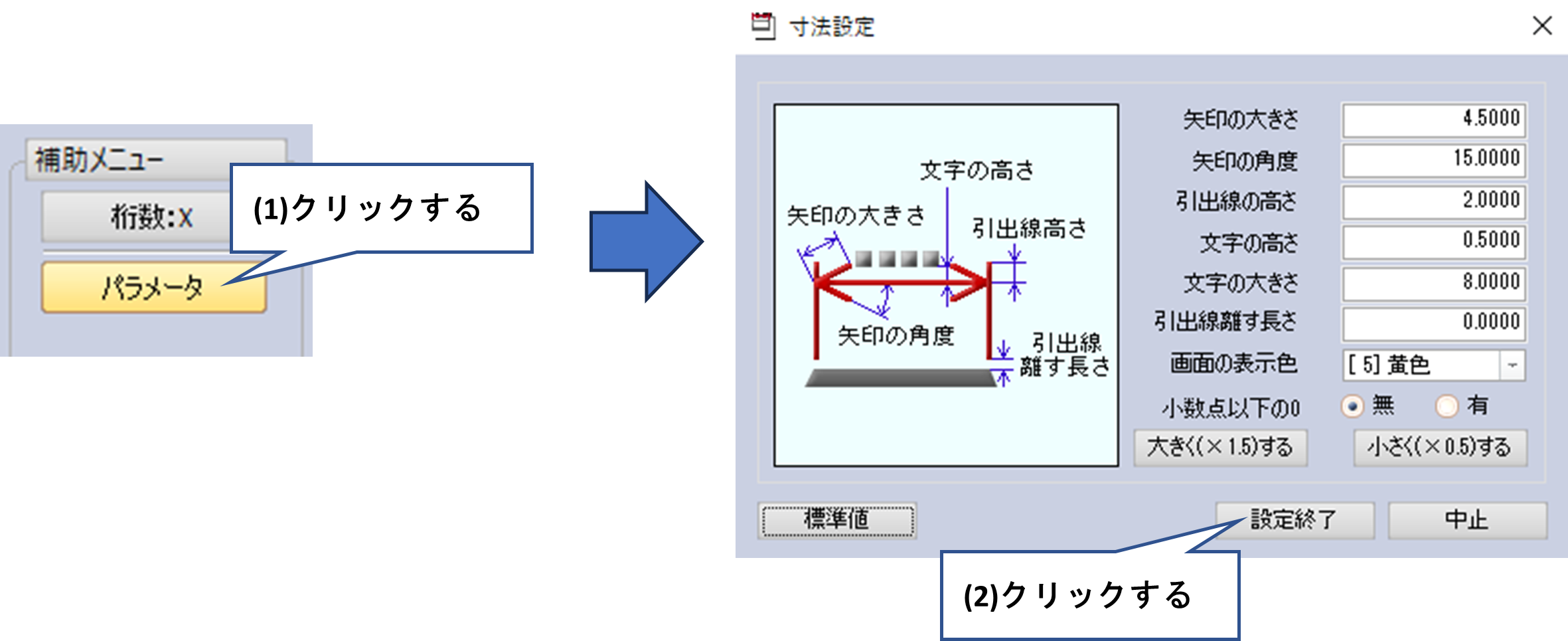 パラメータ設定のイメージ